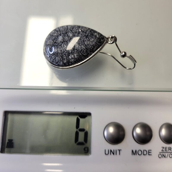 Grey Teardrop Earrings - Picture 8 of 8